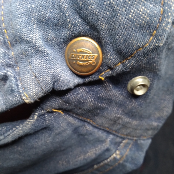 Vintage RARE* 1980s Dickies Sherpa Denim Jacket Trucker Sz XL - Picture 4 of 10
